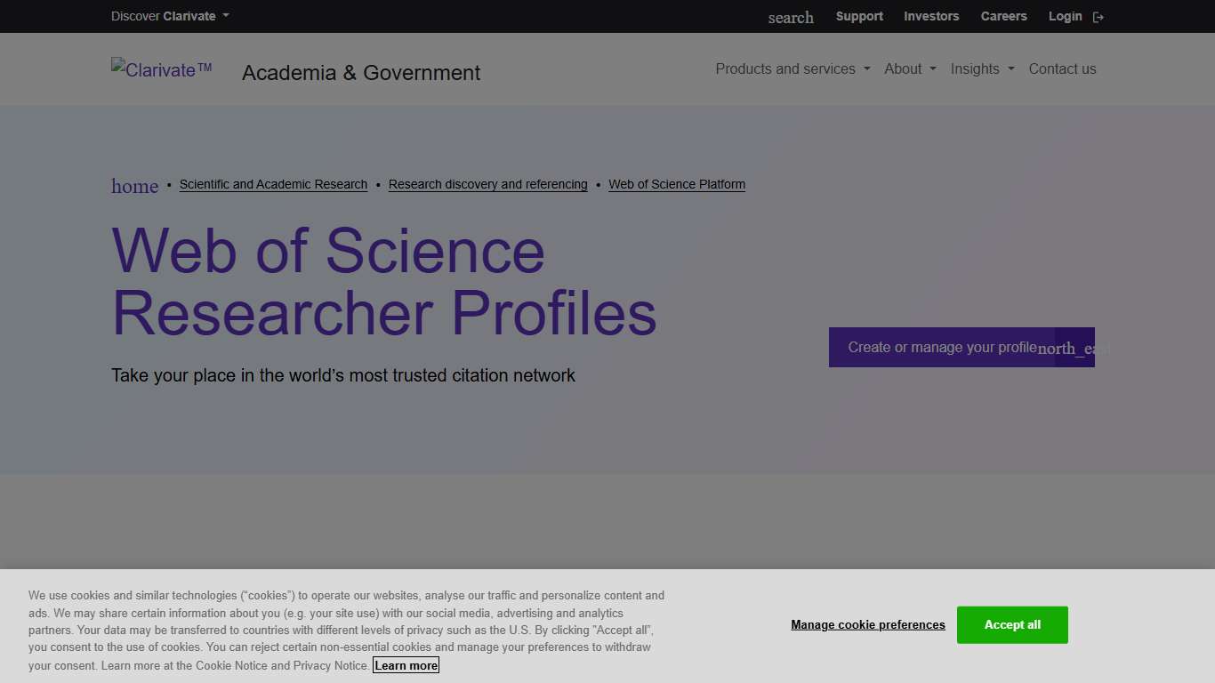 Create & Manage Your Academic Researcher Profile | Clarivate